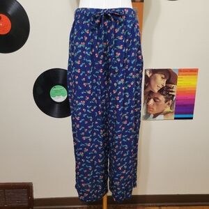 Boca Bay | Cropped Blue Floral Print Pants